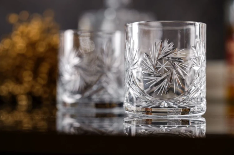 Kryształowe szklanki do whisky 300ml Młynek MK80/2 2szt w pudełku prezentowym