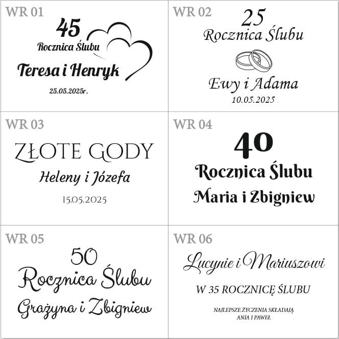 Prezent na rocznicę ślubu - mały wazon z grawerem Classico 20,5cm