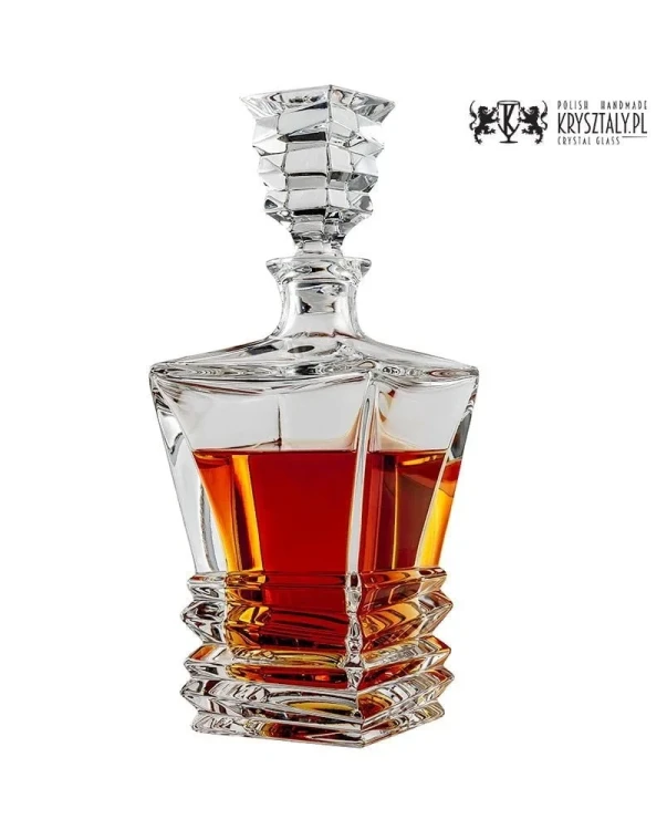 Zestaw do whisky ROCKY kryształowa karafka + kryształowe szklanki do whisky 6szt w opakowaniu prezentowym Premium