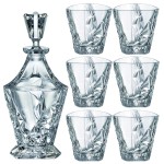 Zestaw do whisky ESKYMOS: kryształowa karafka + kryształowe szklanki do whisky 6szt w EKP10