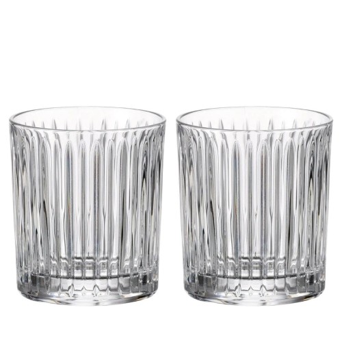 Kryształowe szklanki do whisky 280ml Universe UK80 z grawerem na dnie, 2szt