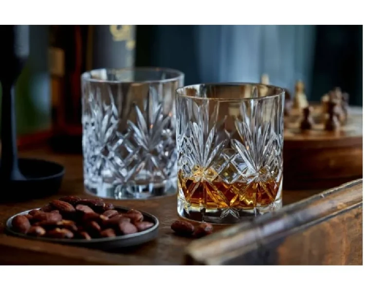 Kryształowe szklanki do whisky 2szt w opakowaniu prezentowym Crystalline Melodia