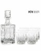 Zestaw do whisky: kryształowa karafka + kryształowe szklanki do whisky 6szt w opakowaniu prezentowym Simple SZ11