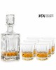 Zestaw do whisky: kryształowa karafka + kryształowe szklanki do whisky 6szt w opakowaniu prezentowym Simple SZ11