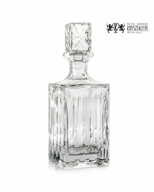 Zestaw do whisky: kryształowa karafka + kryształowe szklanki do whisky 6szt w opakowaniu prezentowym Simple SZ11