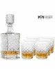 Zestaw do whisky: kryształowa karafka + kryształowe szklanki do whisky 6szt w opakowaniu prezentowym King KZ11