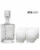 Zestaw do whisky: kryształowa karafka + kryształowe szklanki do whisky 6szt w opakowaniu prezentowym King KZ11
