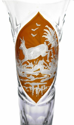 Kryształowe kieliszki do szampana myśliwskie 140ml Młynek MK71 6szt - prezent dla myśliwego