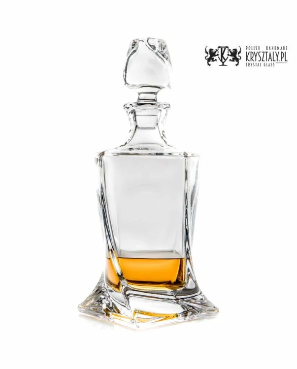 Zestaw do whisky: kryształowa karafka + kryształowe szklanki do whisky 6szt Crystalline Quadro