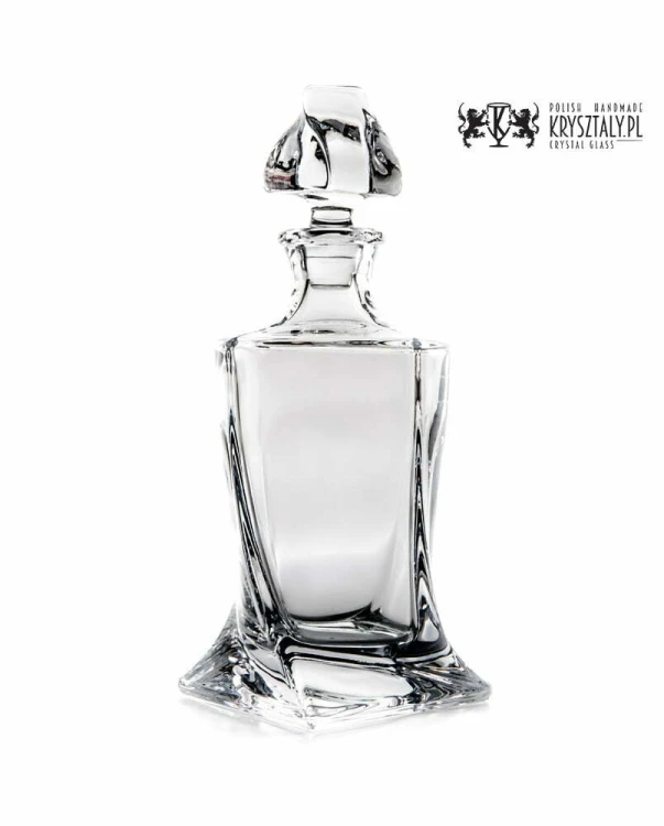 Zestaw do whisky: kryształowa karafka + kryształowe szklanki do whisky 6szt Crystalline Quadro