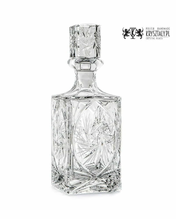 Zestaw do whisky: kryształowa karafka + kryształowe szklanki do whisky 2szt w opakowaniu prezentowym Młynek MZ23