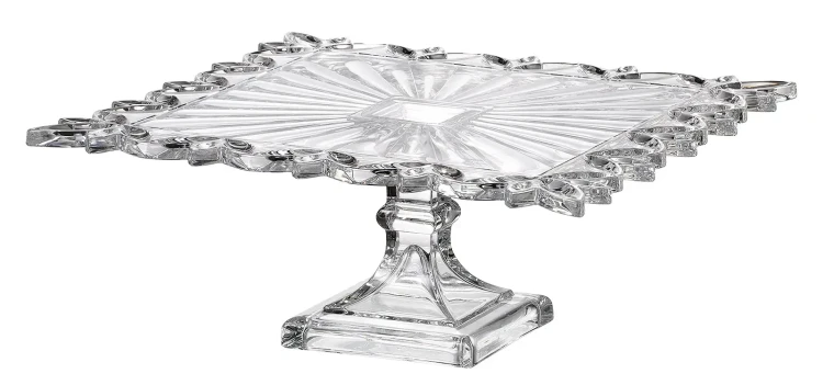 Patera kryształowa Pierced na ciasto, owoce 32cm