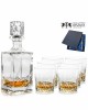 Zestaw do whisky: kryształowa karafka + kryształowe szklanki do whisky 6szt w opakowaniu prezentowym Wind WZ11
