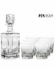 Zestaw do whisky: kryształowa karafka + kryształowe szklanki do whisky 6szt w opakowaniu prezentowym Wind WZ11