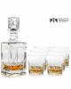 Zestaw do whisky: kryształowa karafka + kryształowe szklanki do whisky 6szt w opakowaniu prezentowym Wind WZ11