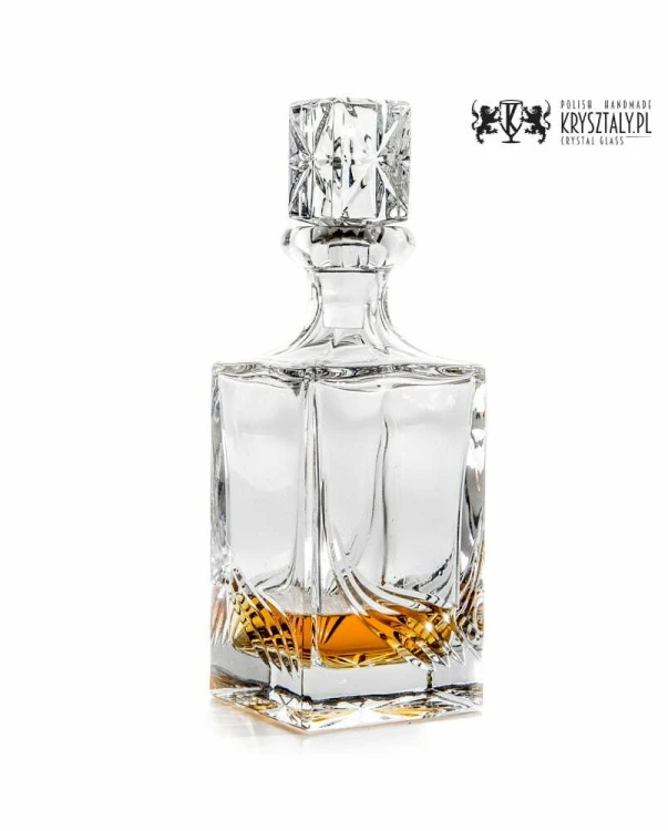 Zestaw do whisky: kryształowa karafka + kryształowe szklanki do whisky 6szt w opakowaniu prezentowym Wind WZ11