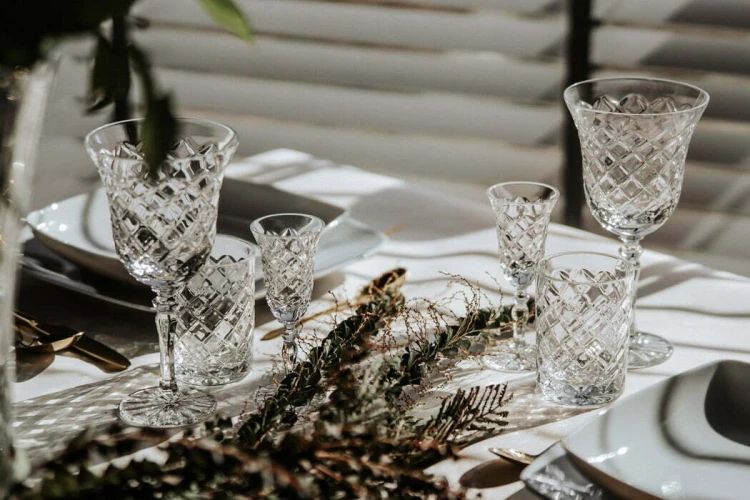 Zestaw 42 elementy: kryształowe kieliszki i szklanki King KZ42
