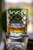 Kryształowe szklanki do whisky z grawerem 260ml King KK80E 2szt + opakowanie ozdobne z eko skóry