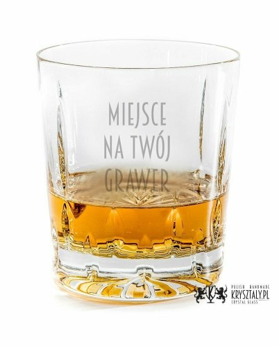 Kryształowe szklanki do whisky z grawerem 260ml Simple SK80E 2szt