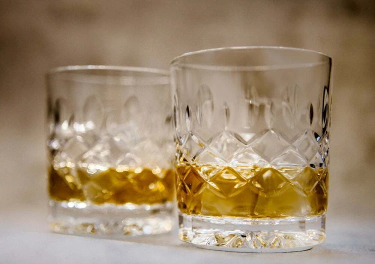 Kryształowe szklanki do whisky z grawerem 260ml Elixir EK80E 2szt