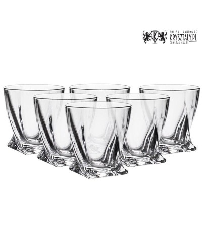 Kryształowe szklanki do whisky 340ml Bohemia Quadro 6szt