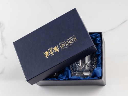 Prezent na ślub: kryształowe szklanki do whisky z grawerem 260ml Elixir EK80E 2szt w opakowaniu prezentowym