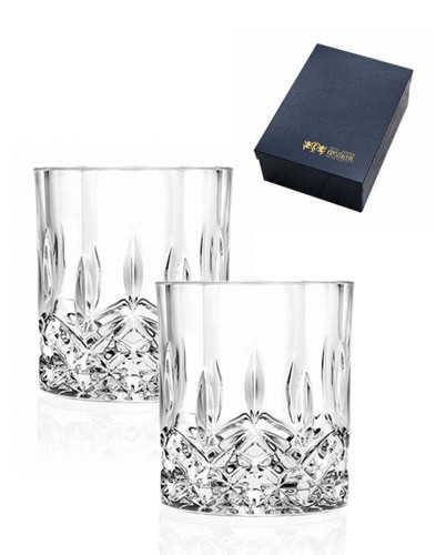 Kryształowe szklanki do whisky 2szt w opakowaniu prezentowym Crystalline Opera