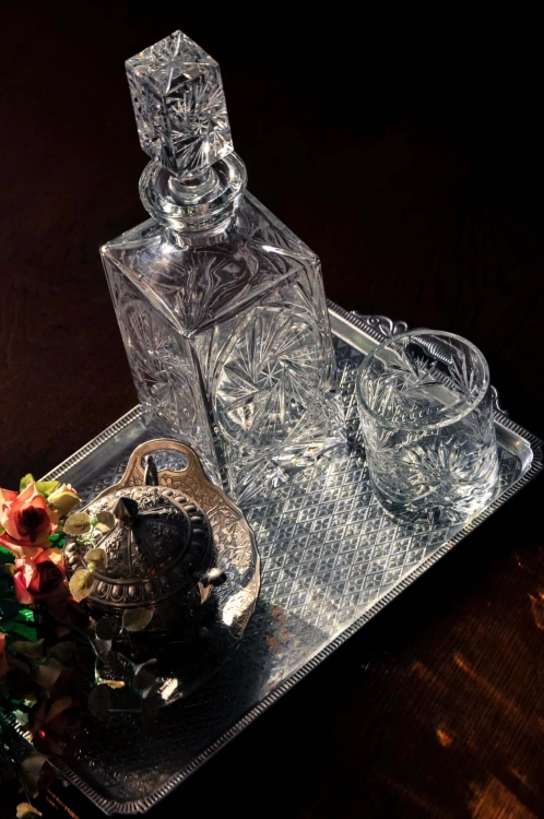 Zestaw do whisky: kryształowa karafka + kryształowe szklanki do whisky 6szt w opakowaniu prezentowym Młynek MZ11