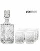 Zestaw do whisky: kryształowa karafka + kryształowe szklanki do whisky 6szt w opakowaniu prezentowym Młynek MZ11