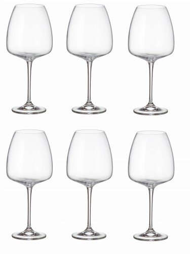 BOHEMIA Komplet 6 sztuk kieliszków do wina czerwonego 770 ml ANSER ALIZZE Crystalline