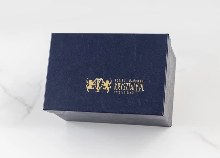 Kryształowe szklanki do whisky 310ml Crack 2szt w pudełku prezentowym