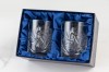 Kryształowe szklanki do whisky z grawerem 300ml Młynek MK80 2szt + opakowanie ozdobne z eko skóry