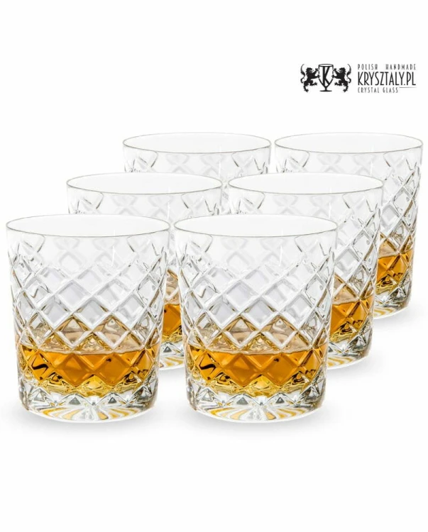 Kryształowe szklanki do whisky 300ml King KK80 6szt
