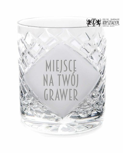 Kryształowa szklanka do whisky z grawerem 260ml King KK80E 1 szt