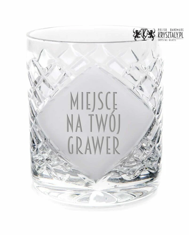 Kryształowa szklanka do whisky z grawerem 260ml King KK80E 1 szt