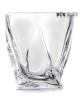 Zestaw do whisky na prezent – kryształowe szklanki do whisky 4szt Quadro w opakowaniu z ecoskóry z miejscem na butelkę