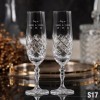 Kryształowe kieliszki do szampana z grawerem 170ml Melody 2szt - prezent na ślub