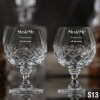 Kryształowe kieliszki do koniaku z grawerem 250ml Melody 2szt - prezent ślubny