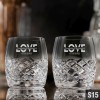 Kryształowe szklanki do whisky baryłki z grawerem 260ml Melody 2szt - prezent na ślub