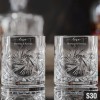 Kryształowe szklanki do brandy z grawerem na rancie 320ml Młynek 2szt