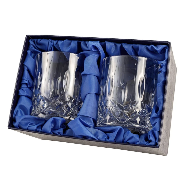Kryształowe szklanki do whisky z grawerem 2szt w opakowaniu prezentowym Crystalline Opera