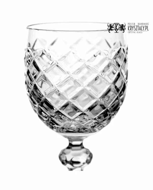 Kryształowe kieliszki do wina z grawerem 220ml King KK38 2szt