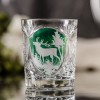 Prezent dla myśliwego - kryształowe szklanki do whisky z motywem myśliwskim zielone MK80 2szt