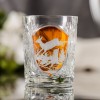 Prezent dla myśliwego – kryształowa szklanka do whisky z motywem myśliwskim bursztynowa MK80 1szt