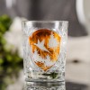 Prezent dla myśliwego – kryształowa szklanka do whisky z motywem myśliwskim bursztynowa MK80 1szt