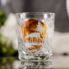 Prezent dla myśliwego – kryształowa szklanka do whisky z motywem myśliwskim bursztynowa MK80 1szt