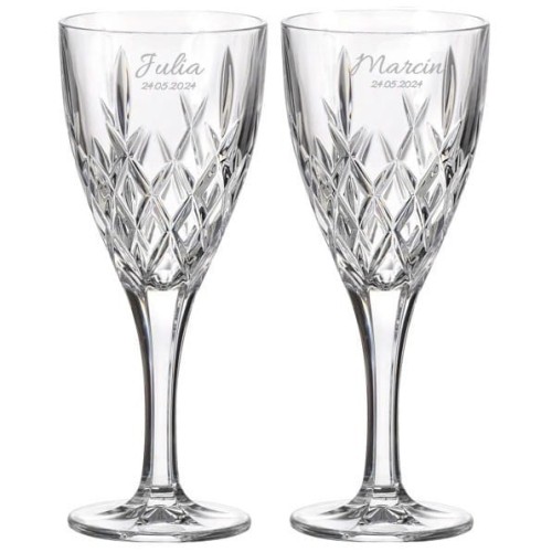 Kieliszki do wina 320ml Classico 2szt z grawerem w opakowaniu prezentowym
