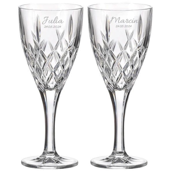 Kieliszki do wina 320ml Classico 2szt z grawerem w opakowaniu prezentowym
