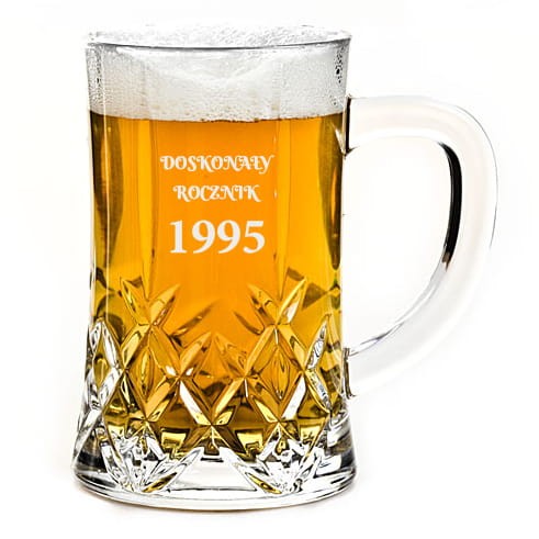 Kryształowy kufel do piwa z grawerem 500ml Classico