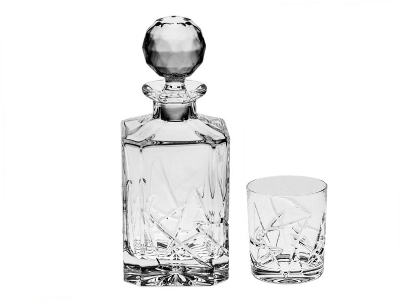 Zestaw do whisky PHOENIX Crystal Bohemia – karafka i sześć szklanek